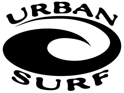 Logo of Urban Surf, a Seattle-based watersports retailer and rental provider offering wetsuit rental Seattle services for paddling, surfing, and water recreation.